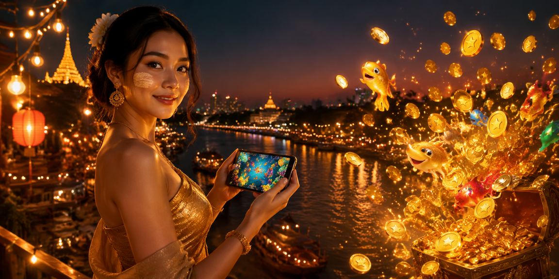 ငပလီကမ်းခြေတွင် ငါးဖမ်းဂိမ်းကစားနေသော မြန်မာလူငယ်